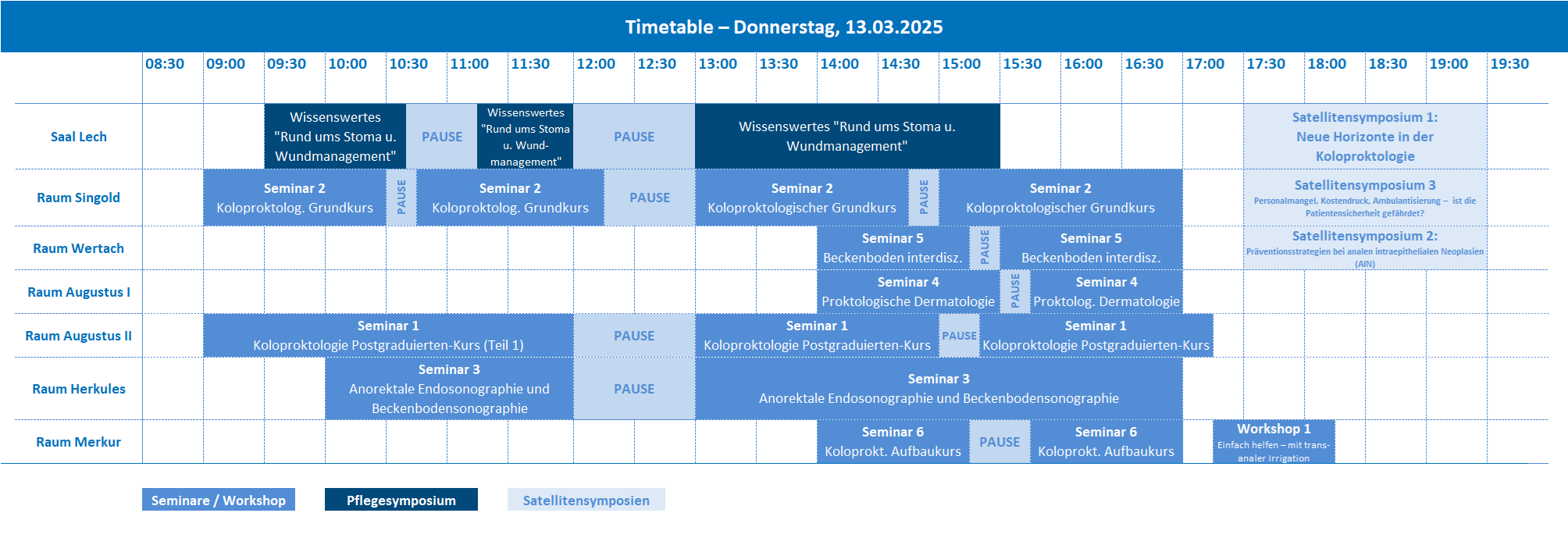 DGK2025 Timetable Donnerstag