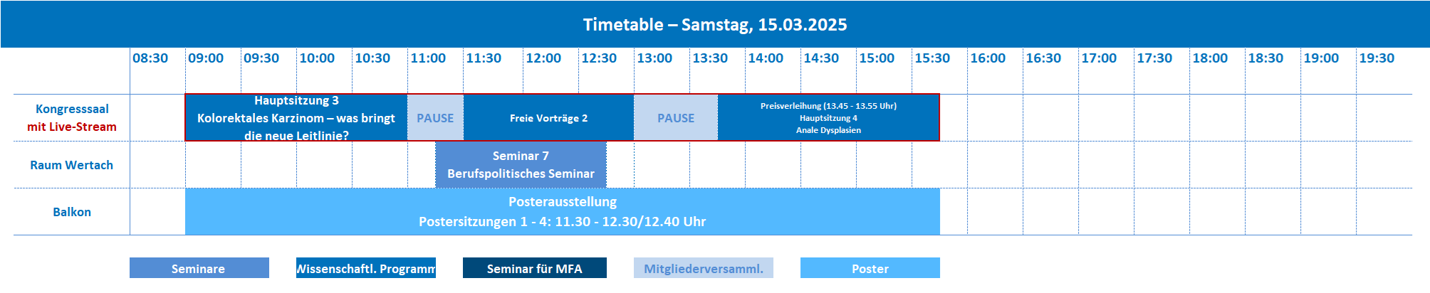 DGK2025 Timetable Samstag